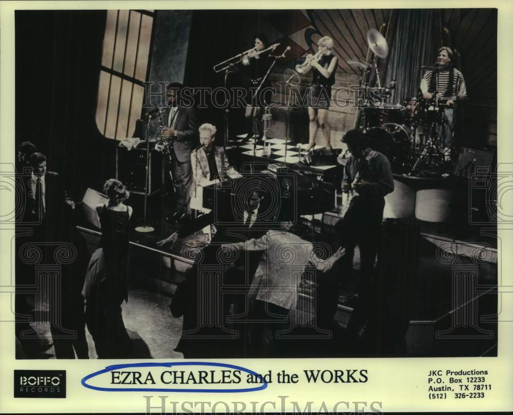 1990 Press Photo Members of the music group Ezra Charles and the Works- Historic Images