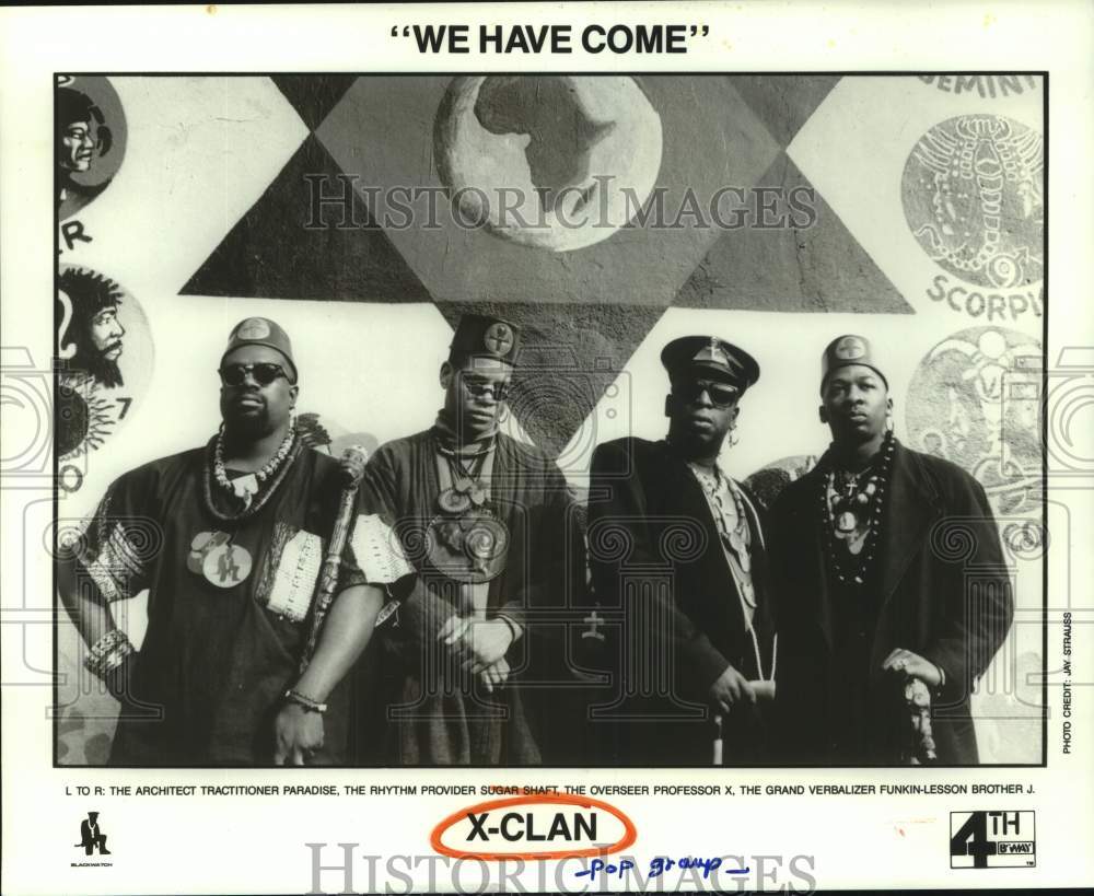 1990 Press Photo Members of the pop music group X-Clan - hcp11272- Historic Images