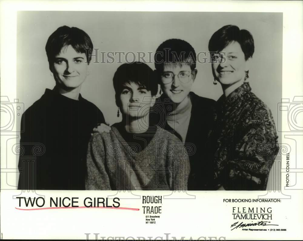 1990 Press Photo Members of the Music Group &quot;Two Nice Girls&quot; - hcp11320- Historic Images