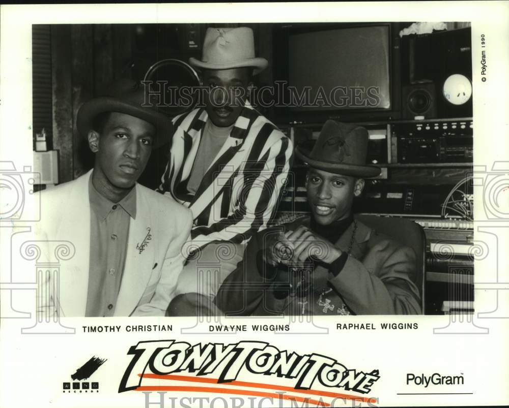 1990 Press Photo Tony Toni Tone: Timothy Christian, Dwayne and Raphael Wiggins- Historic Images