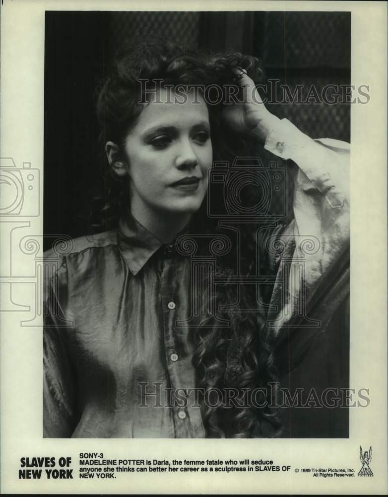 1989 Press Photo Actress Madeleine Potter starring in Slaves Of New York.- Historic Images