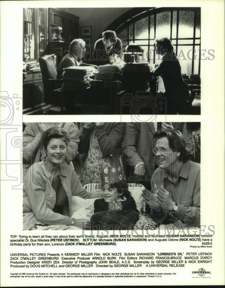 1992 Press Photo Actors during scenes from the movie &quot;Lorenzo&#39;s Oil&quot;- Historic Images