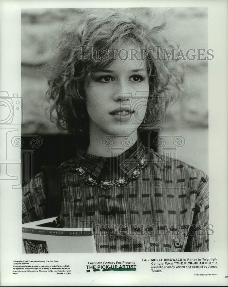 1987 Press Photo Molly Ringwald stars in &quot;The Pick-Up Artist&quot; movie - hcp11848- Historic Images