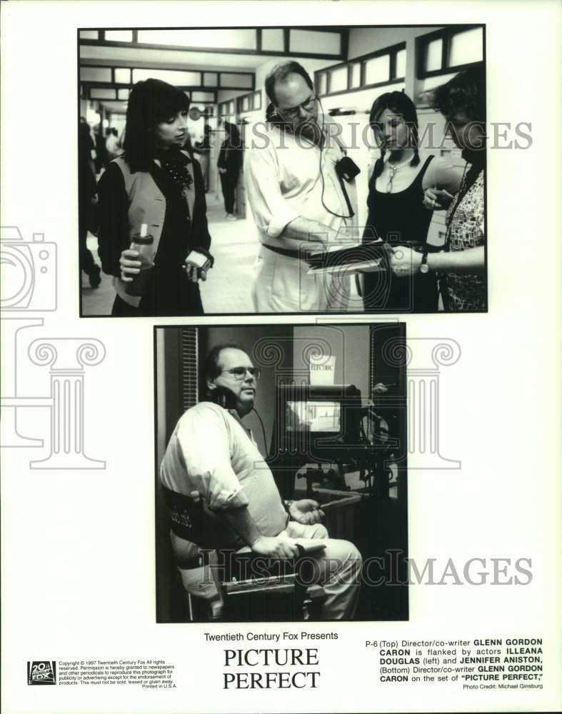 1997 Press Photo Director Glenn Gordon on set with actors in Picture Perfect- Historic Images