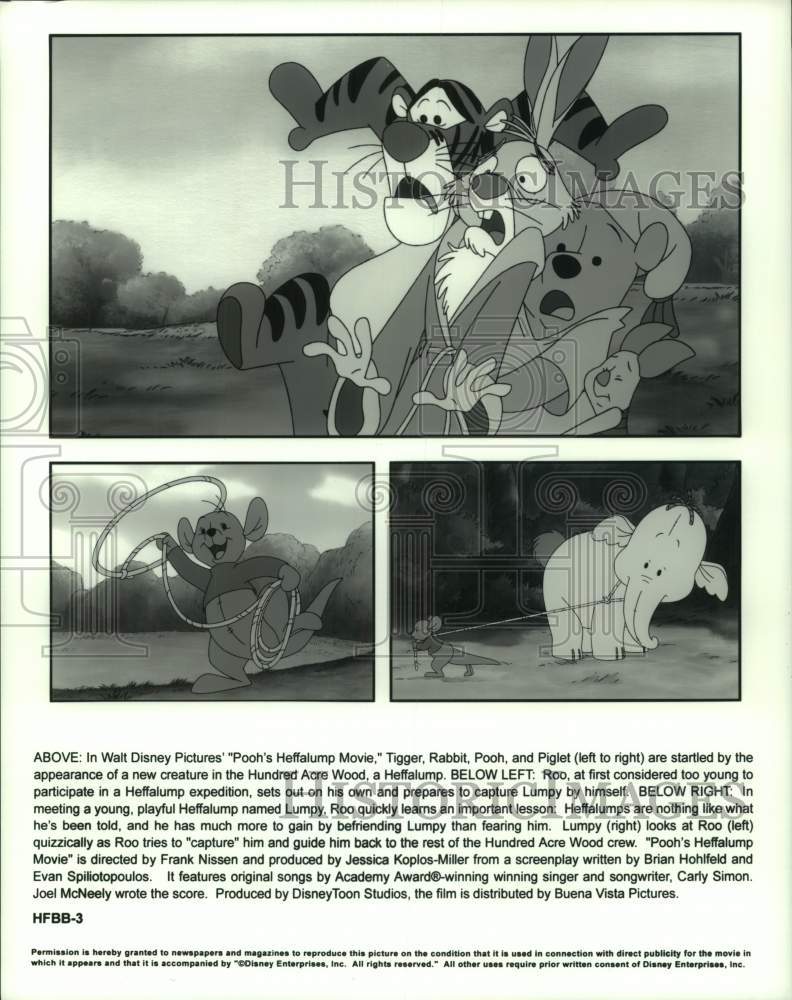 Press Photo Scenes from Walt Disney&#39;s Pictures&#39; &quot;Pooh&#39;s Heffalump Movie&quot; - Historic Images