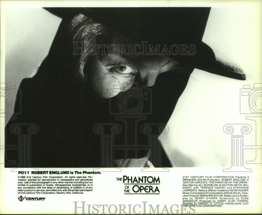 1989 Press Photo Scene from Gaston LeRoux's "The Phantom of the Opera" Movie- Historic Images