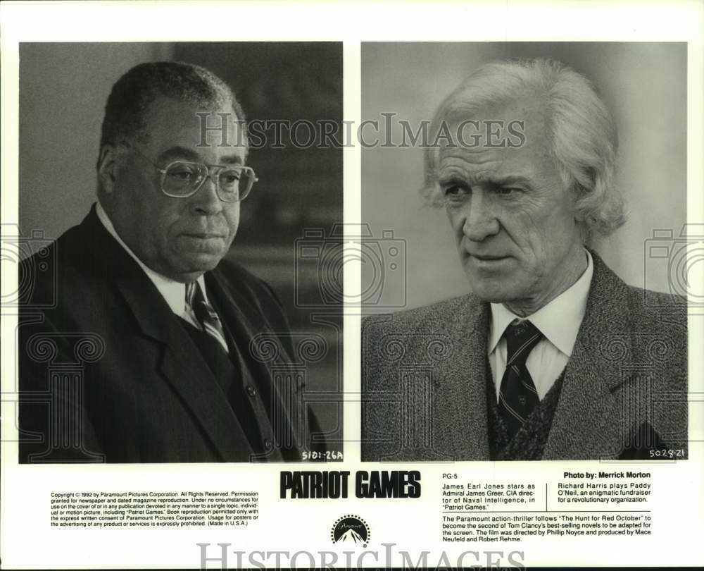 1992 Press Photo "Patriot Games" Movie Cast Members - hcp12645- Historic Images