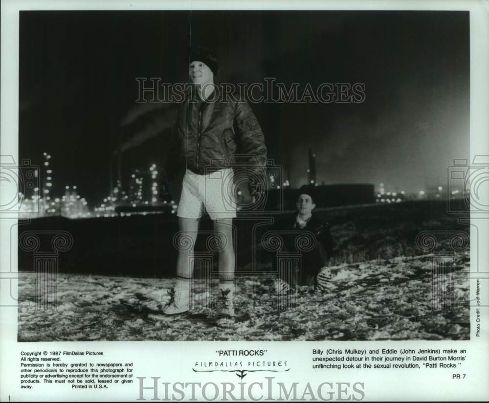 1987 Press Photo &quot;Patti Rocks&quot; Movie Scene Starring Chris Mulkey, John Jenkins- Historic Images