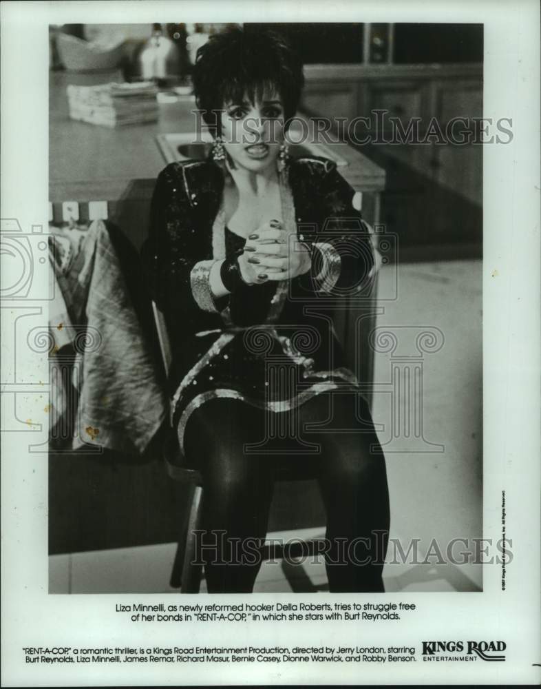 1987 Press Photo "Rent-a-Cop" Movie Scene Starring Liza Minnelli - hcp13060- Historic Images