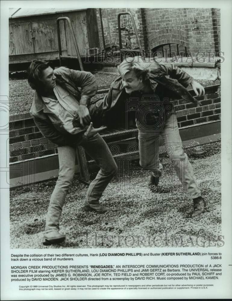 1989 Press Photo &quot;Renegades&quot; Movie Scene - hcp13069- Historic Images