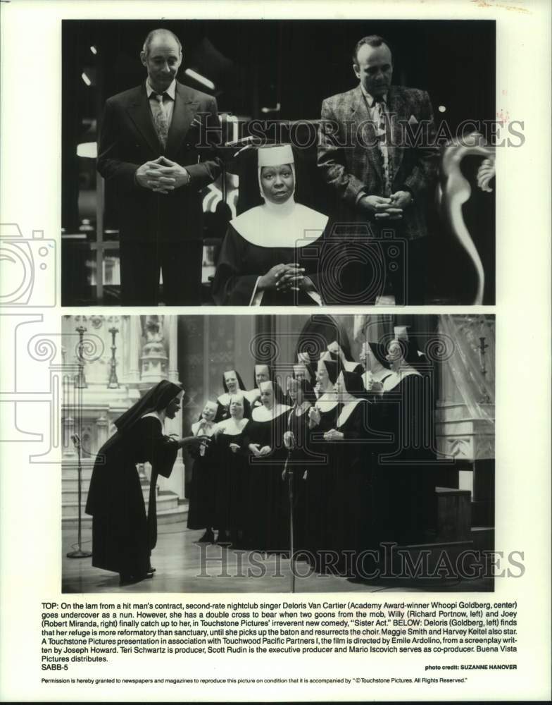 1992 Press Photo Whoopi Goldberg stars as a nun in &quot;Sister Act&quot; - hcp13195- Historic Images