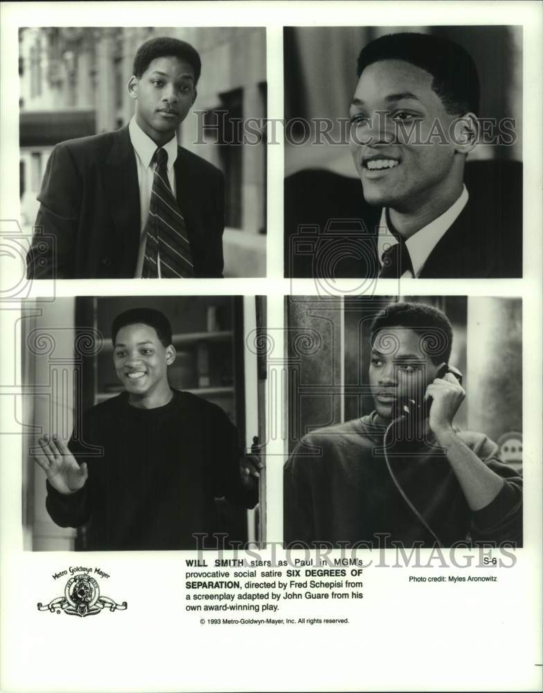 1993 Press Photo Will Smith stars as Paul in MGM's "Six Degrees of Separation"- Historic Images