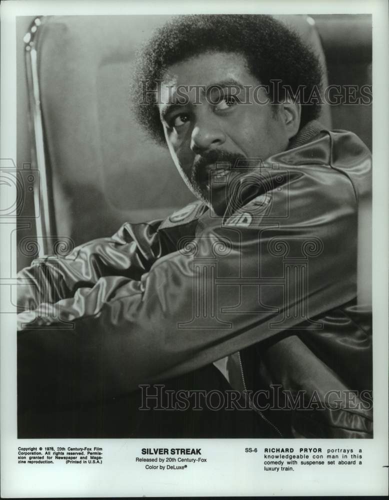 1976 Press Photo Richard Pryor in scene from movie "Silver Streak" - Historic Images