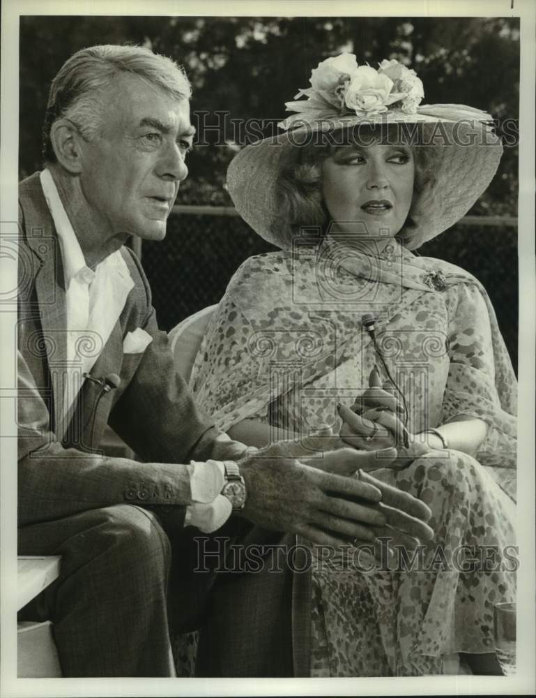 1978 Press Photo Edie Adams, Mark Stevens on &quot;The Eddie Capra Mysteries&quot; NBC - Historic Images