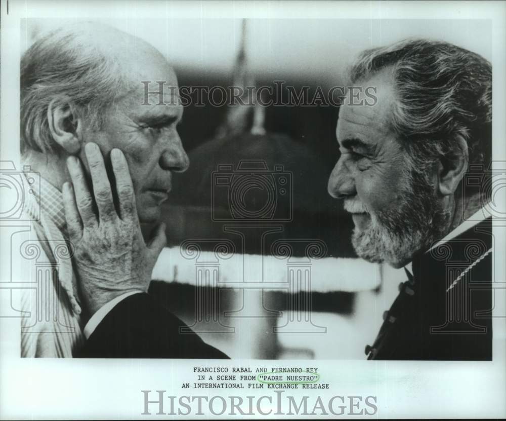 Press Photo Francisco Rabal and Fernando Rey in a scene from &quot;Padre Nuestro&quot; - Historic Images