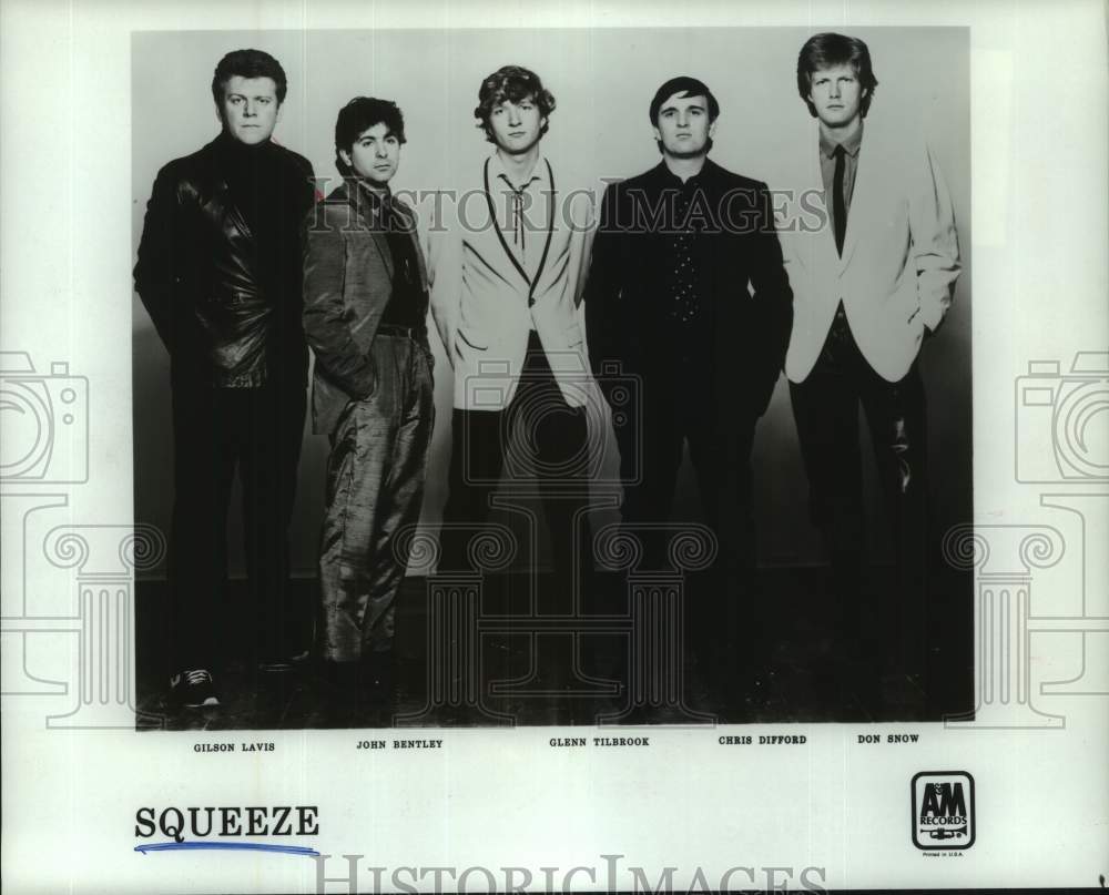 1982 Press Photo Pop Group &quot;Squeeze&quot; - Historic Images