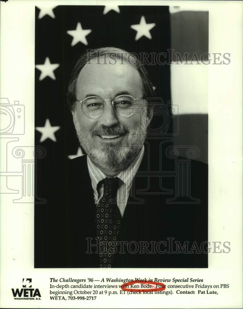 1995 Press Photo Political talk show host Ken Bode - Historic Images