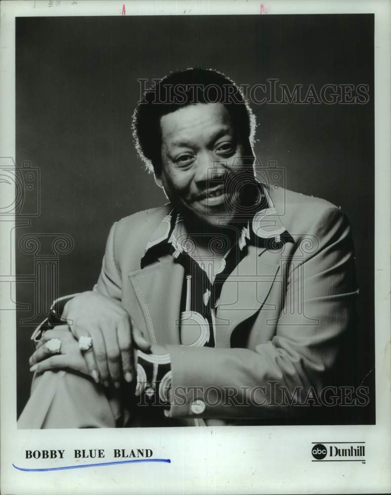 1975 Press Photo Entertainer Bobby &quot;Blue&quot; Bland - Historic Images