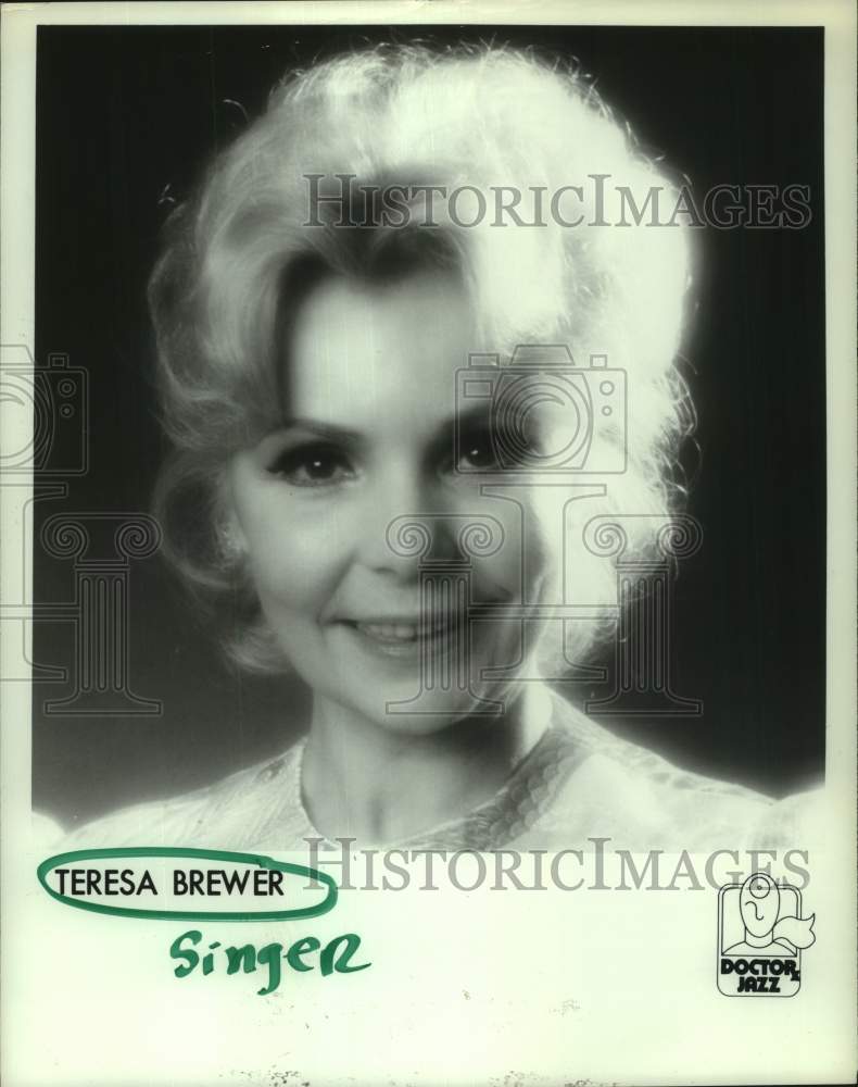 1985 Press Photo Singer Teresa Brewer - Historic Images