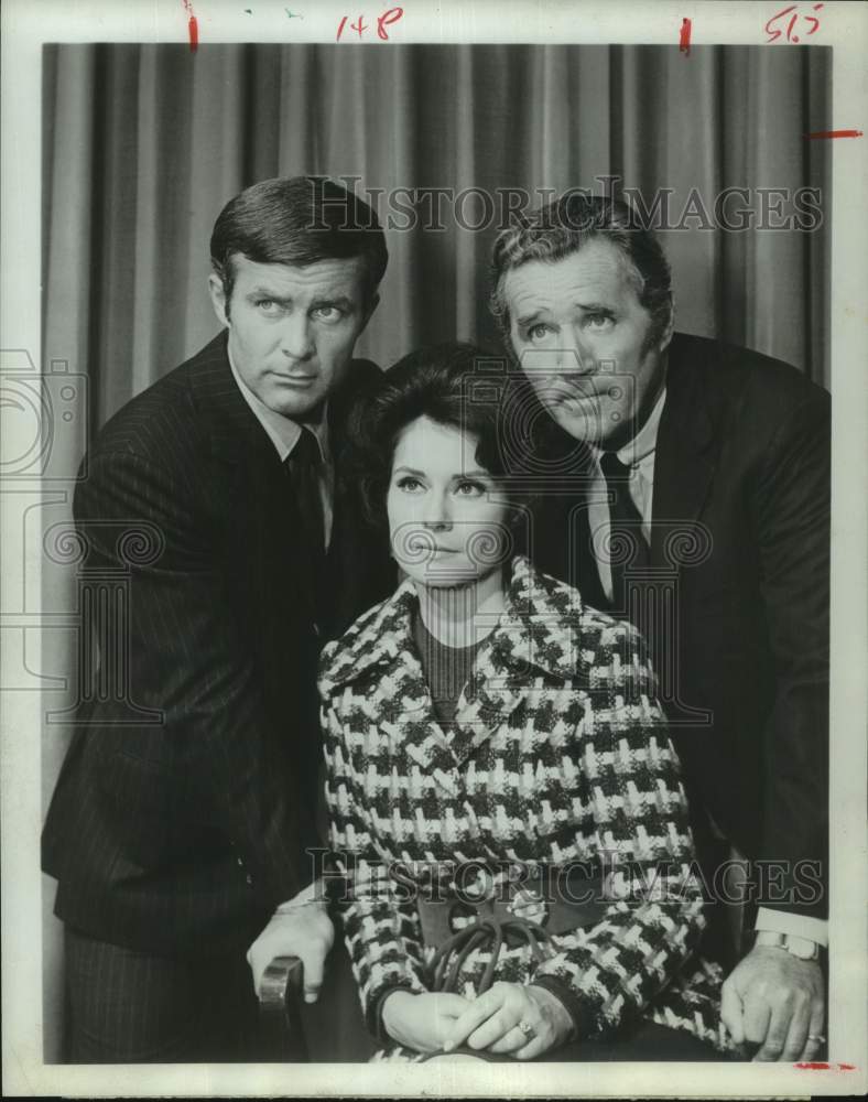 1969 Press Photo &quot;The D.A.: Murder One&quot; Movie Cast Members - Historic Images