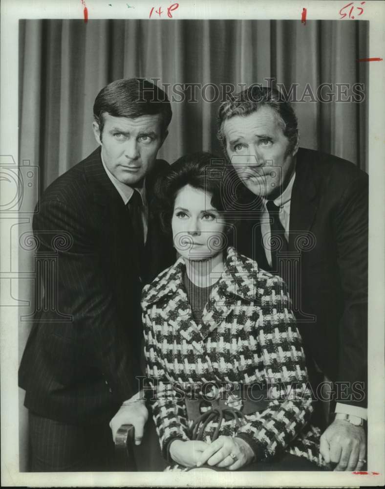 1969 Press Photo "The D.A.: Murder One" Movie Cast Members - Historic Images