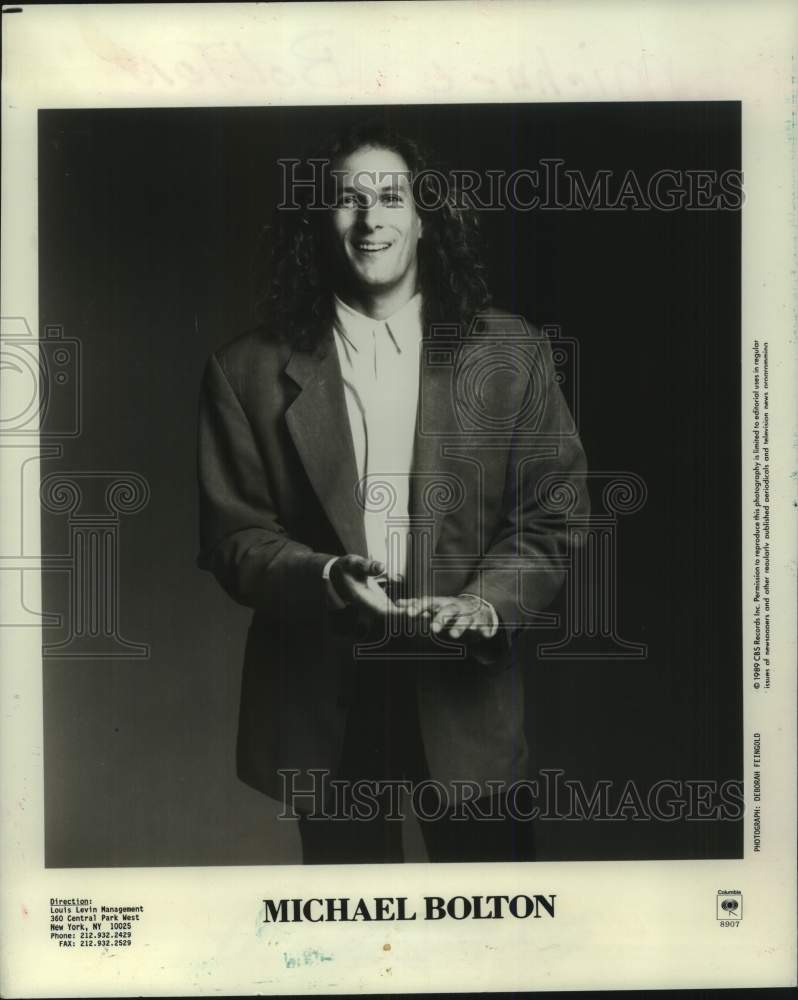 1989 Press Photo Michael Bolton, Entertainer - Historic Images