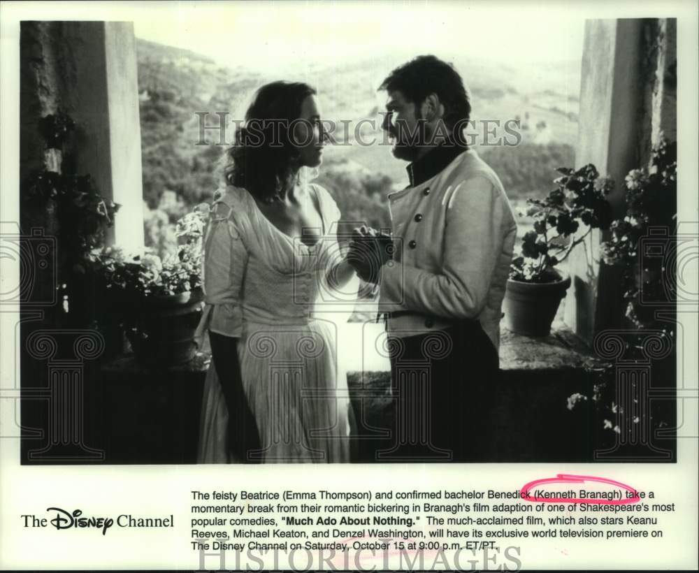 1994 Press Photo Emma Thompson & Kenneth Branagh Star in Much Ado About Nothing - Historic Images