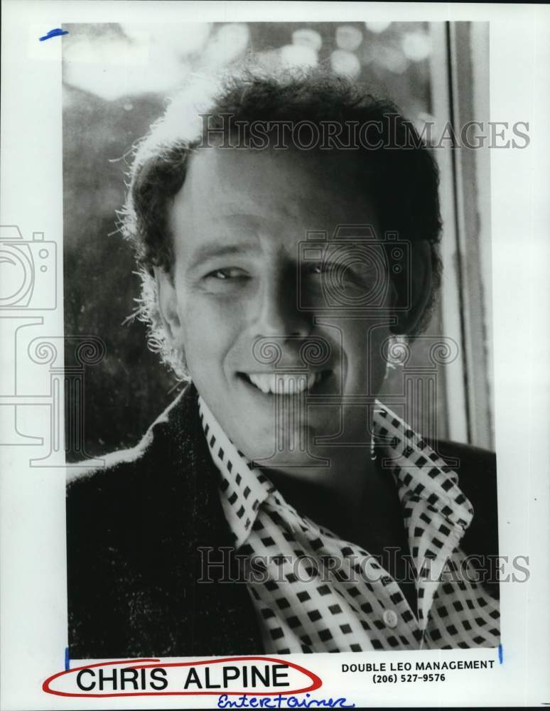 1988 Press Photo Entertainer Chris Alpine - Historic Images