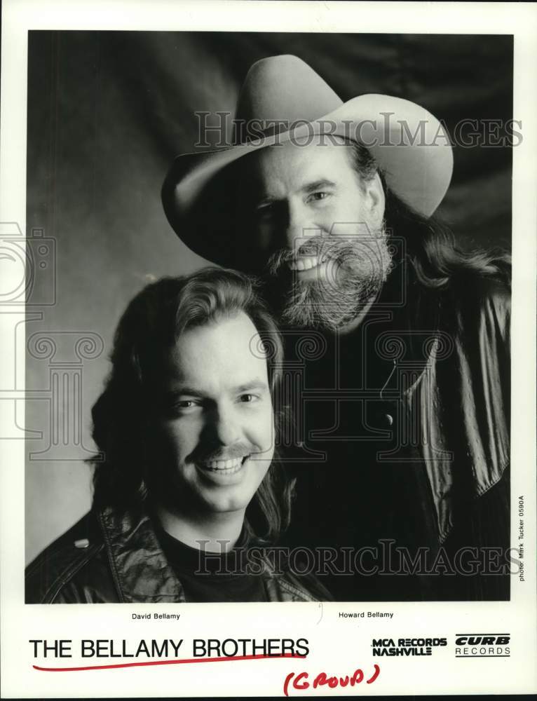 1991 Press Photo Howard Bellamy, David Bellamy of "The Bellamy Brothers" Group - Historic Images