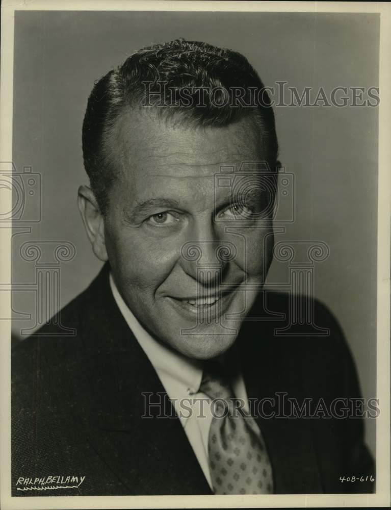 1955 Press Photo Actor Ralph Bellamy - Historic Images
