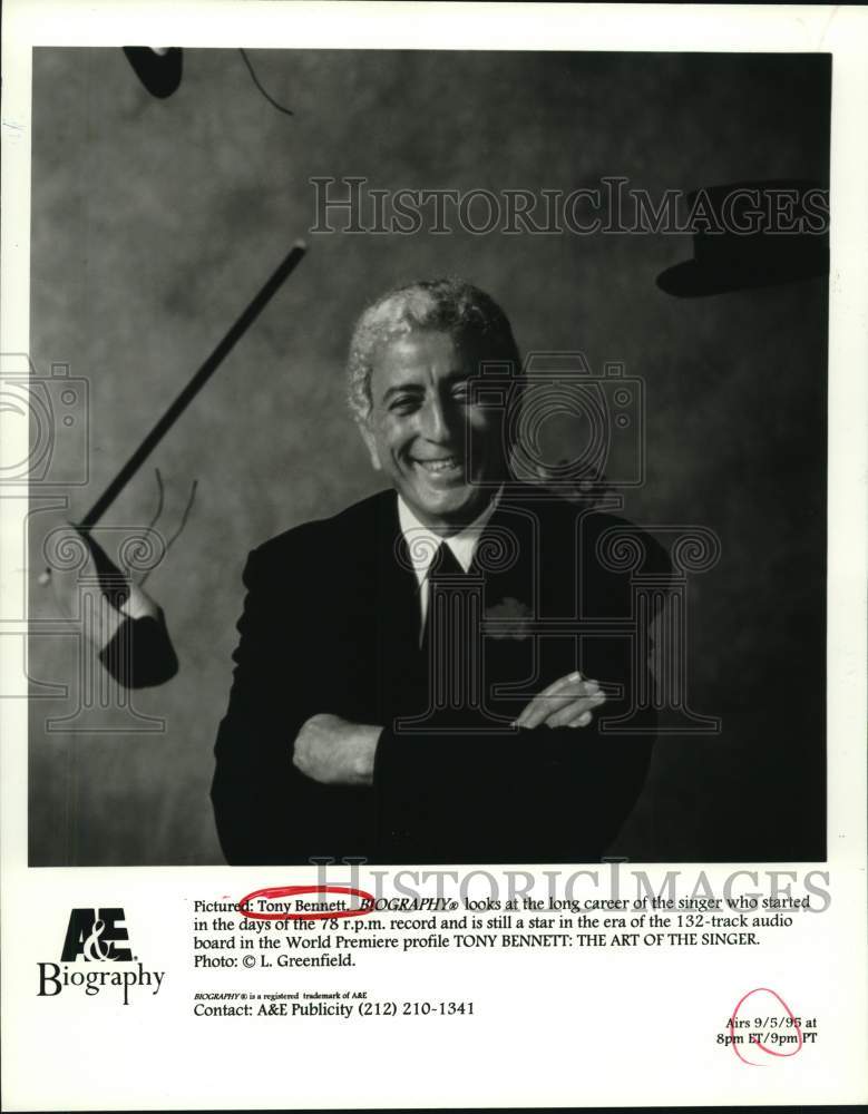 1995 Press Photo Singer Tony Bennett in "Tony Bennett: The Art of the Singer" - Historic Images