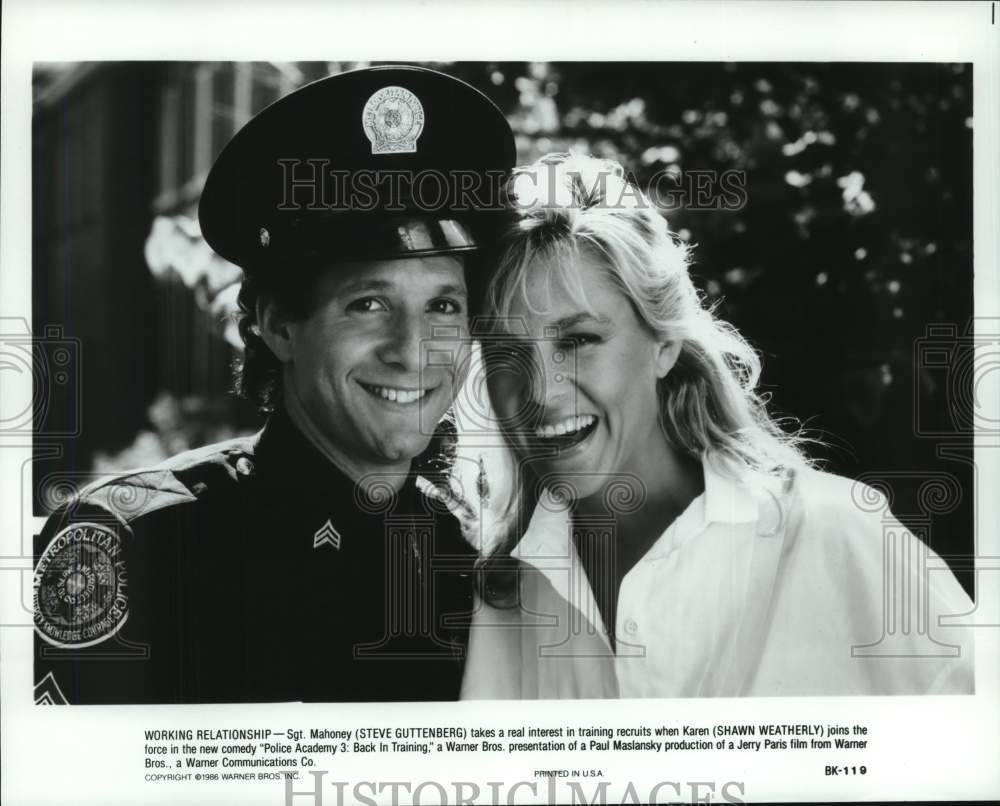 1986 Press Photo "Police Academy 3: Back in Training" Cast Members - Historic Images