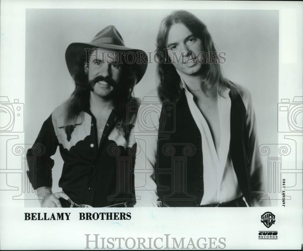 1980 Press Photo "Bellamy Brothers" Pop Music Duo - Historic Images