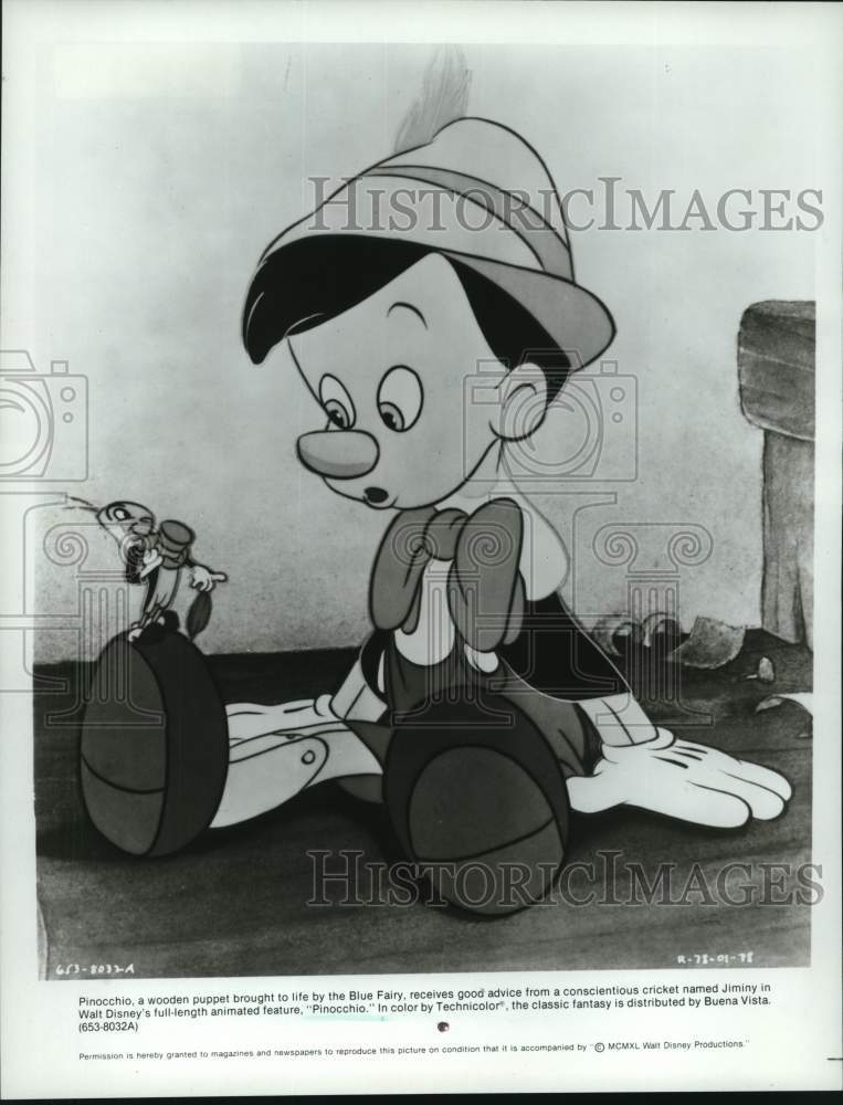 1940 Press Photo Scene from "Pinocchio" Walt Disney Animated Movie - Historic Images