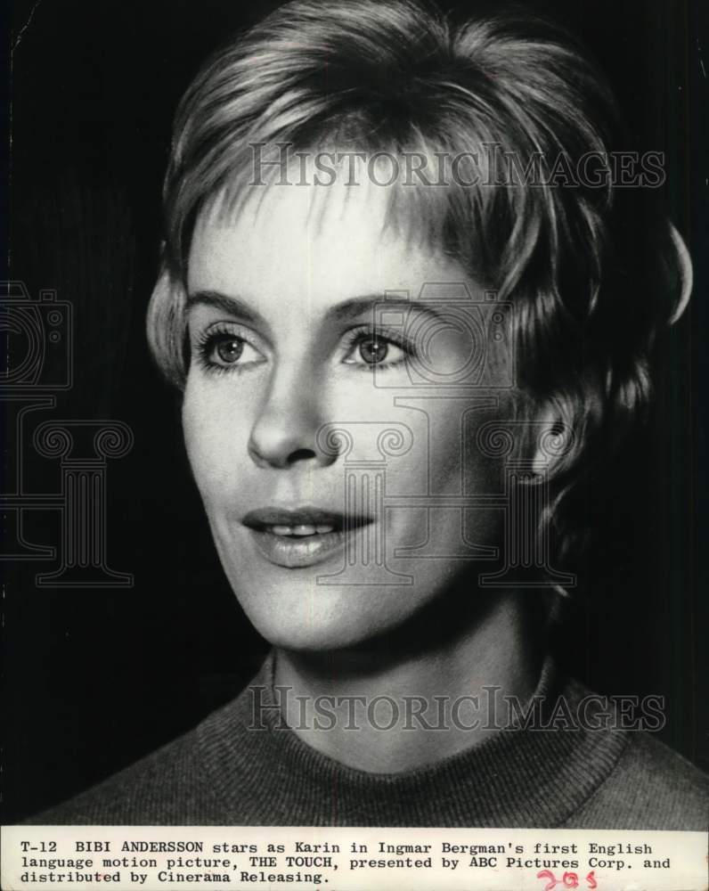 1971 Press Photo Actress Bibi Andersson as Karin in Ingmar Bergman's "The Touch" - Historic Images