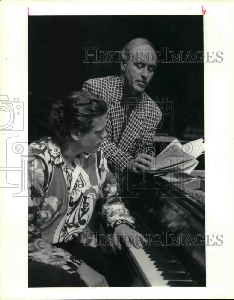 1992 Press Photo Pianist Tzimon Barto and Christoph Eschenbach, Houston Symphony - Historic Images