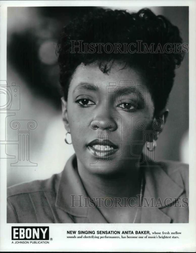 1987 Press Photo Singer Anita Baker - Historic Images