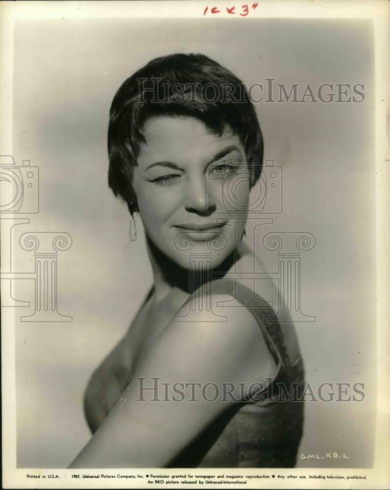 1957 Press Photo Kaye Ballard is Marge in "The Girl Most Likely". - Historic Images