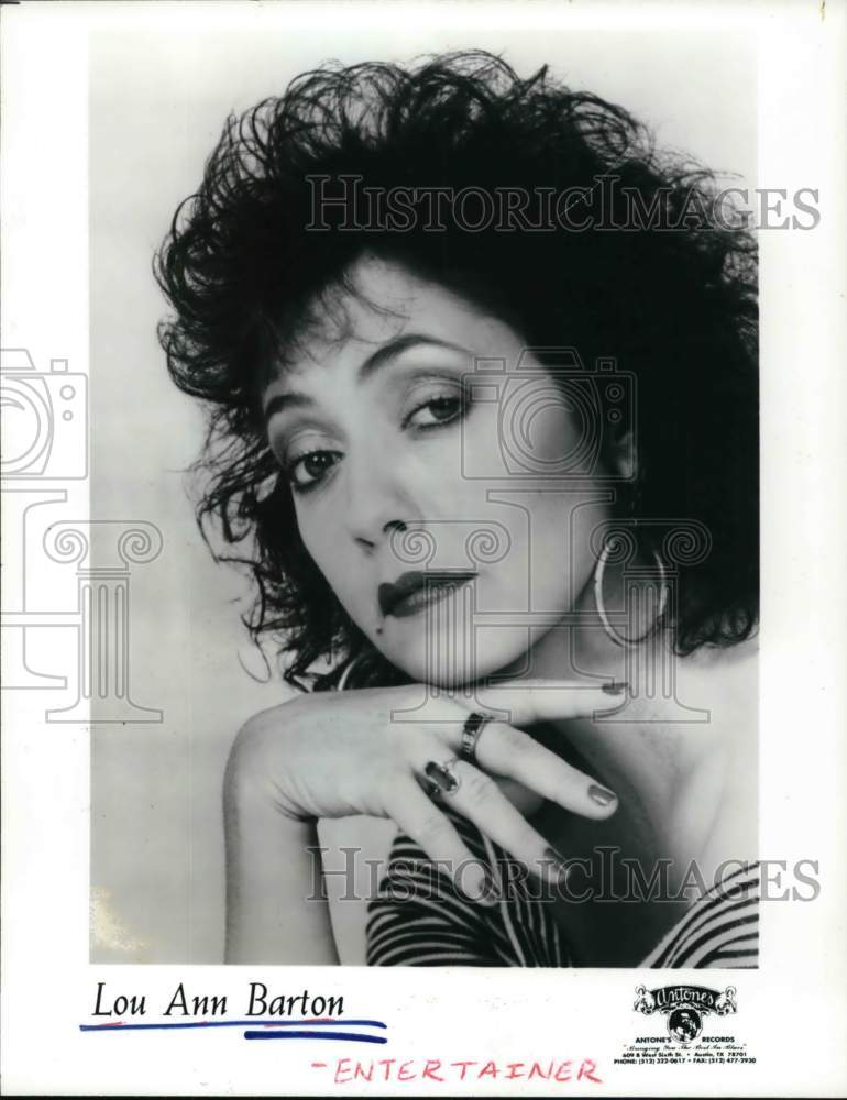 1993 Press Photo Blues Singer Lou Ann Barton to Appear in Houston, Texas - Historic Images