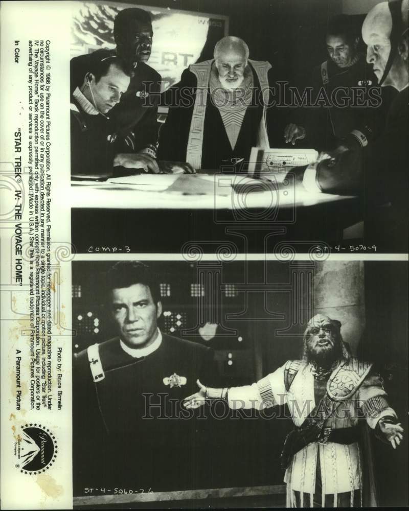 1986 Press Photo Actors in scenes from &quot;Star Trek IV&quot; - Historic Images