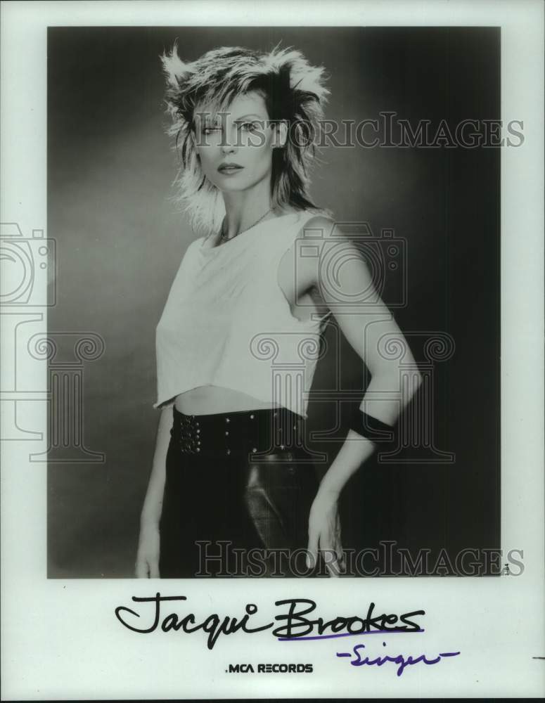 1984 Press Photo Singer Jacqui Brookes - Historic Images