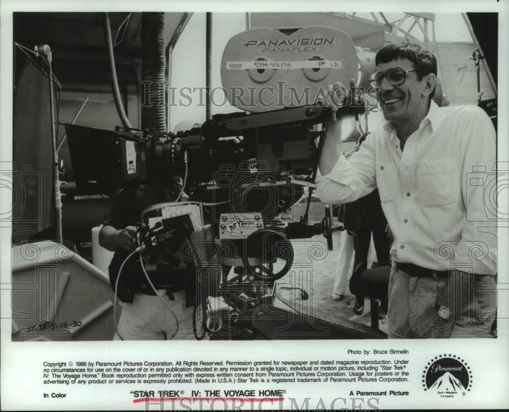 1986 Press Photo Director Leonard Nimoy of "Star Trek IV: The Voyage Home" - Historic Images