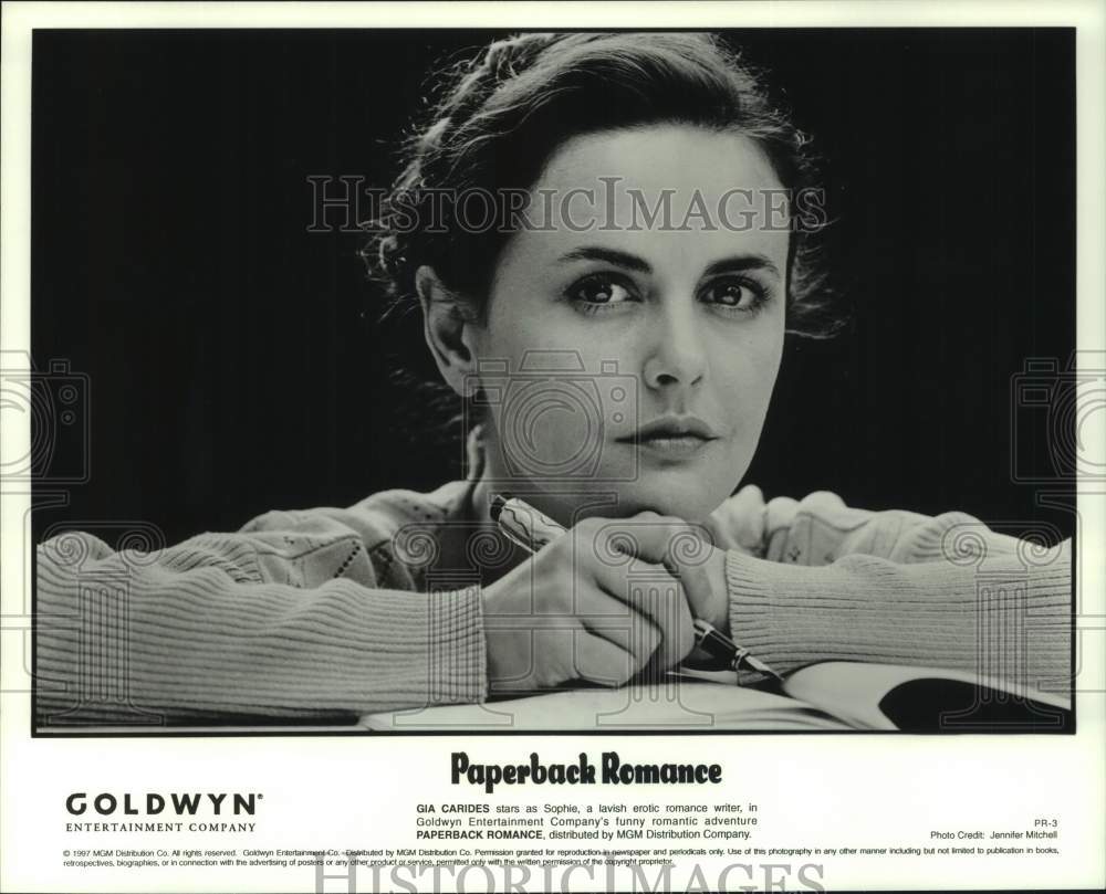 1997 Press Photo Actress Gia Carides stars in "Paperback Romance" movie-Historic Images