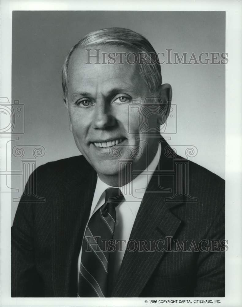 1986 Press Photo President of Capital Cities/ABC Daniel B. Burke - Historic Images
