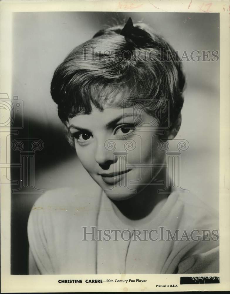 1958 Press Photo Television actress Christine Carere - Historic Images