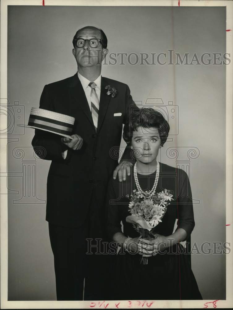 1964 Press Photo Actress Polly Bergen with Phil Silvers - Historic Images