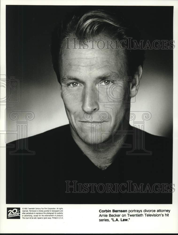 1992 Press Photo Actor Corbin Bernsen in "L.A. Law" - Historic Images