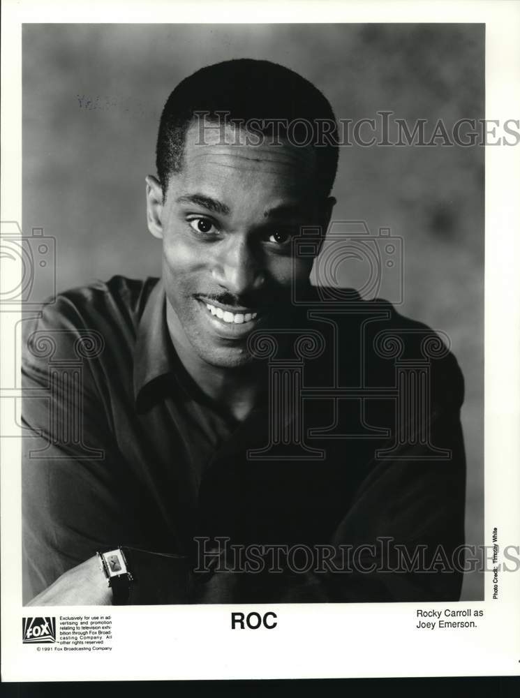 1991 Press Photo Rocky Carroll as Joey Emerson in &quot;Roc&quot; - Historic Images