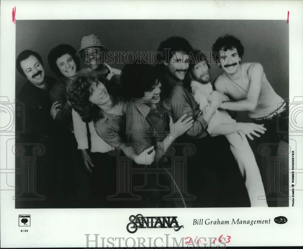 1982 Press Photo Santana, Pop Group - Historic Images