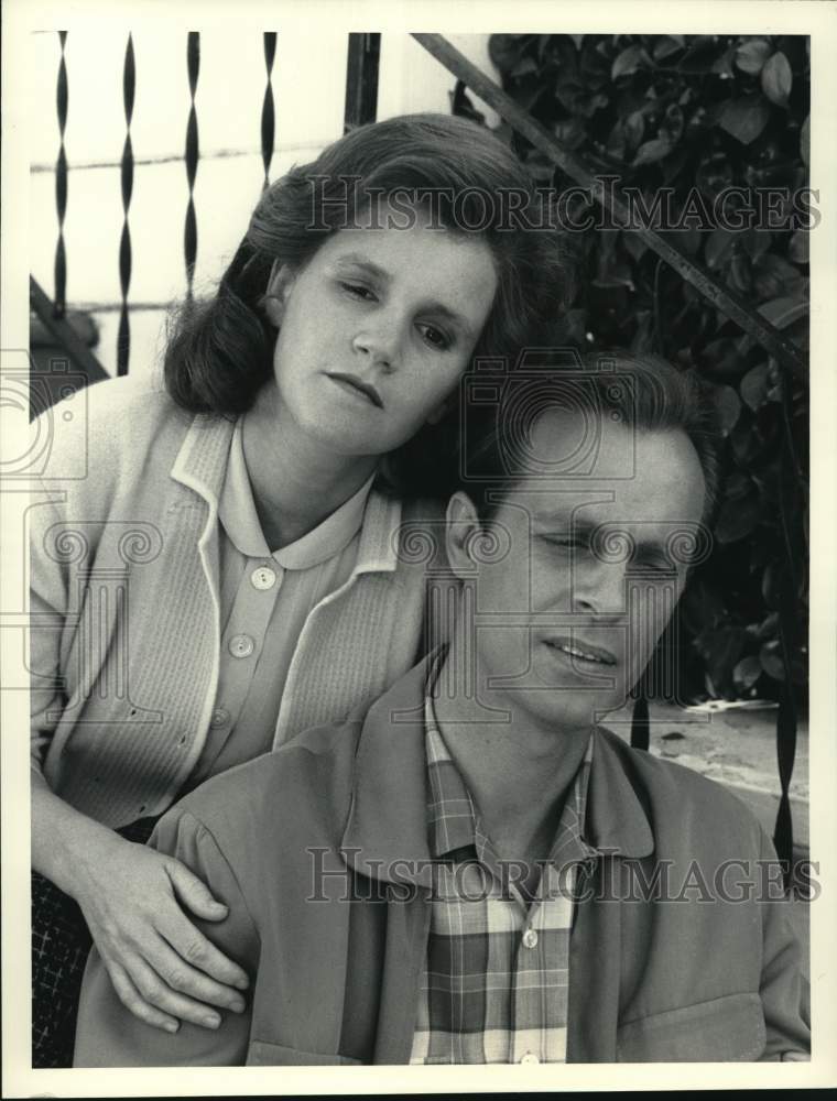 1987 Press Photo Actor Keith Carradine, Mare Winningham in &quot;Eye on the Sparrow&quot; - Historic Images